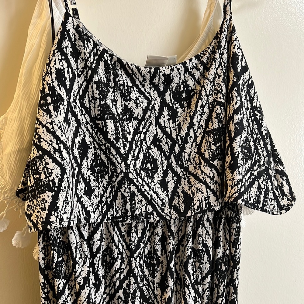 Black and white maxi dress